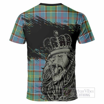 Colville Tartan Crest T-Shirt Crowned Lion Heritage Style