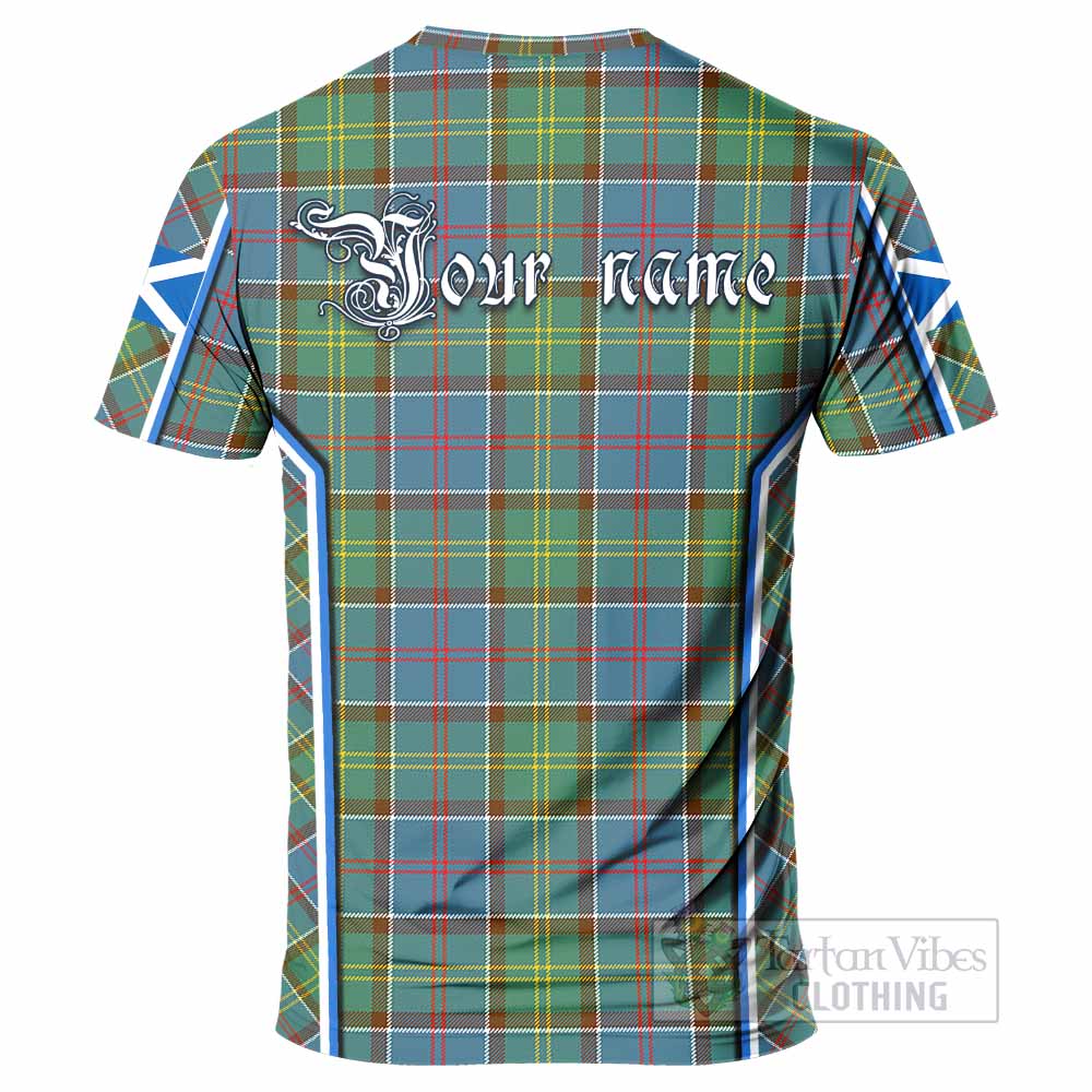 Colville Tartan Crest T-shirt Scotland Coat of Arm Flag Style - Tartan Vibes Clothing