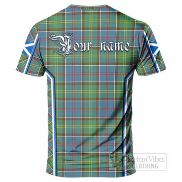 Colville Tartan Crest T-shirt Scotland Coat of Arm Flag Style - Tartan Vibes Clothing
