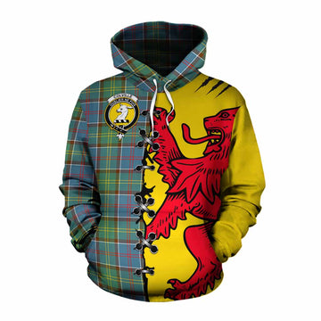 Colville Tartan Family Crest Cotton Hoodie Lion Rampant Honor - Tartan Vibes Clothing