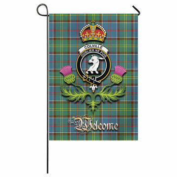 Colville Tartan Family Crest Garden Flag Royal Thistle Welcome Style - Tartan Vibes Clothing
