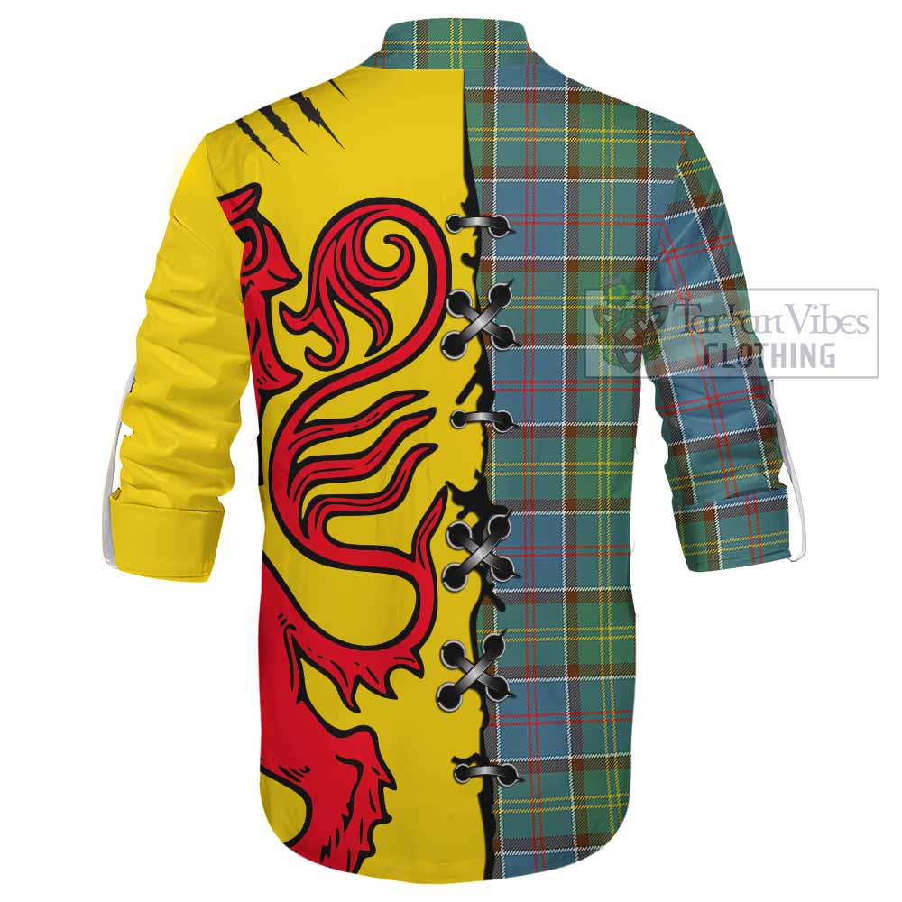 Colville Tartan Family Crest Ghillie Kilt Shirt Lion Rampant Honor - Tartan Vibes Clothing