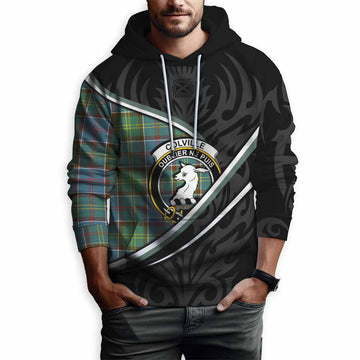 Colville Tartan Family Crest Hoodie Celtic Scottish Thistle Floral - Tartan Vibes Clothing