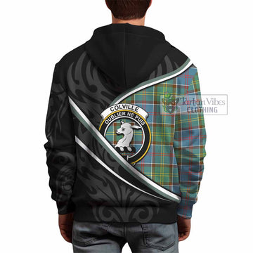 Colville Tartan Family Crest Hoodie Celtic Scottish Thistle Floral - Tartan Vibes Clothing