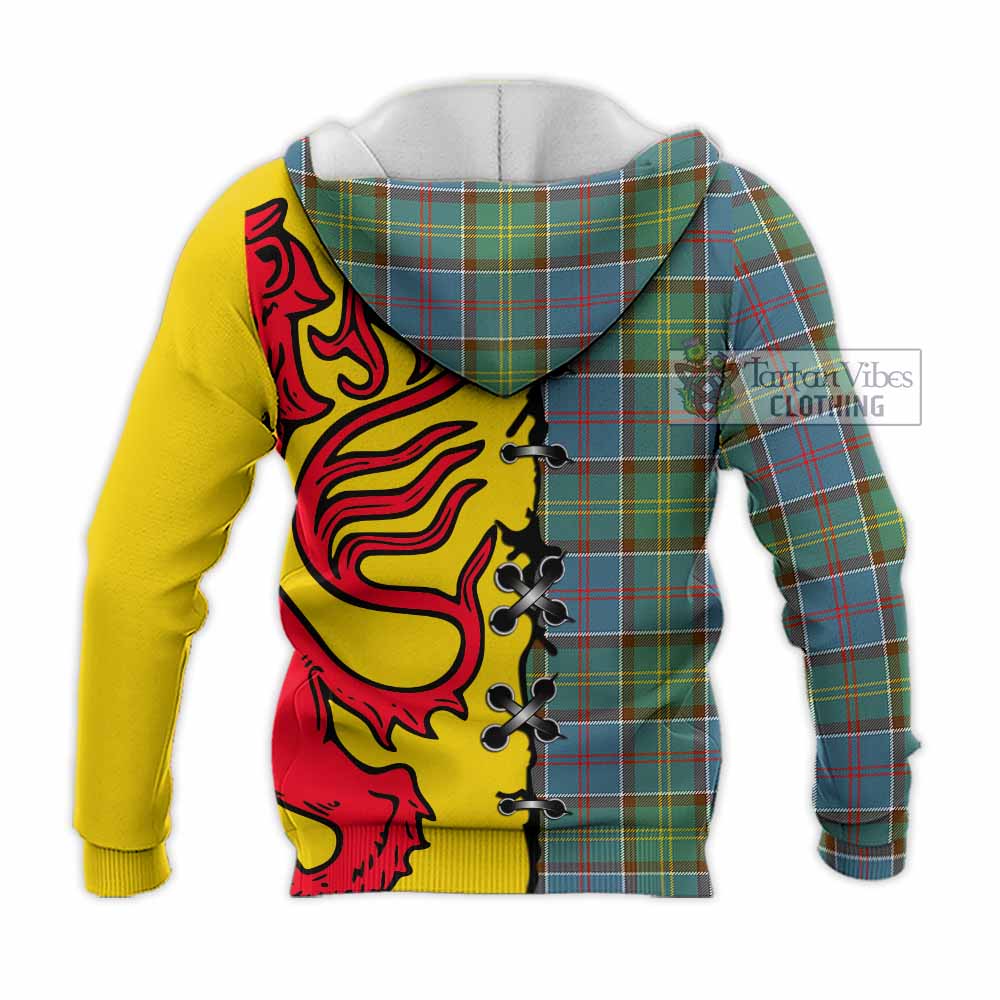 Colville Tartan Family Crest Knitted Hoodie Lion Rampant Honor - Tartan Vibes Clothing