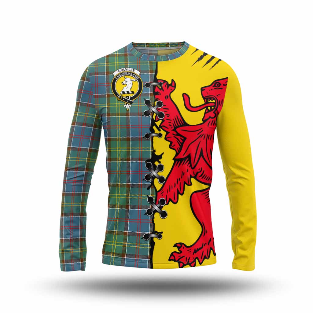 Colville Tartan Family Crest Long Sleeve T-Shirt Lion Rampant Honor - Tartan Vibes Clothing
