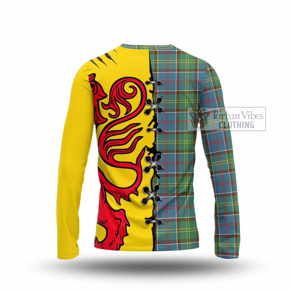 Colville Tartan Family Crest Long Sleeve T-Shirt Lion Rampant Honor - Tartan Vibes Clothing