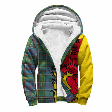 Colville Tartan Family Crest Sherpa Hoodie Lion Rampant Honor