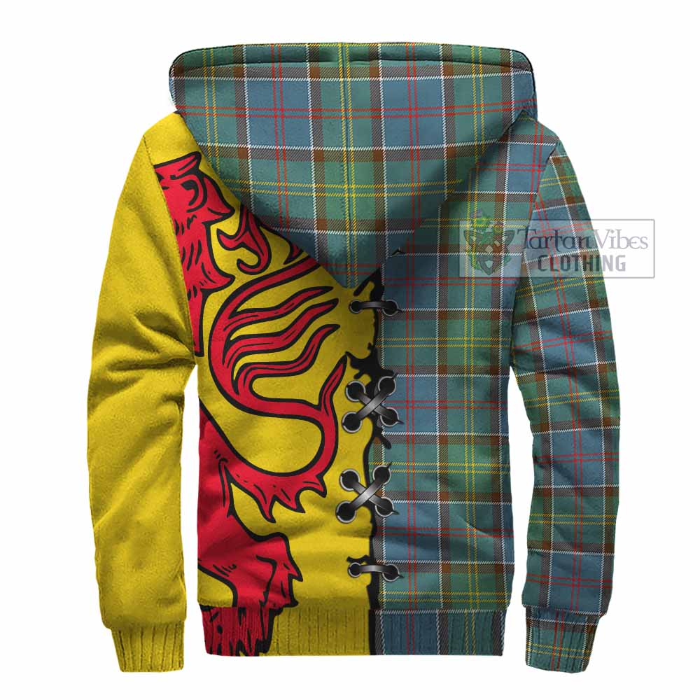 Colville Tartan Family Crest Sherpa Hoodie Lion Rampant Honor - Tartan Vibes Clothing