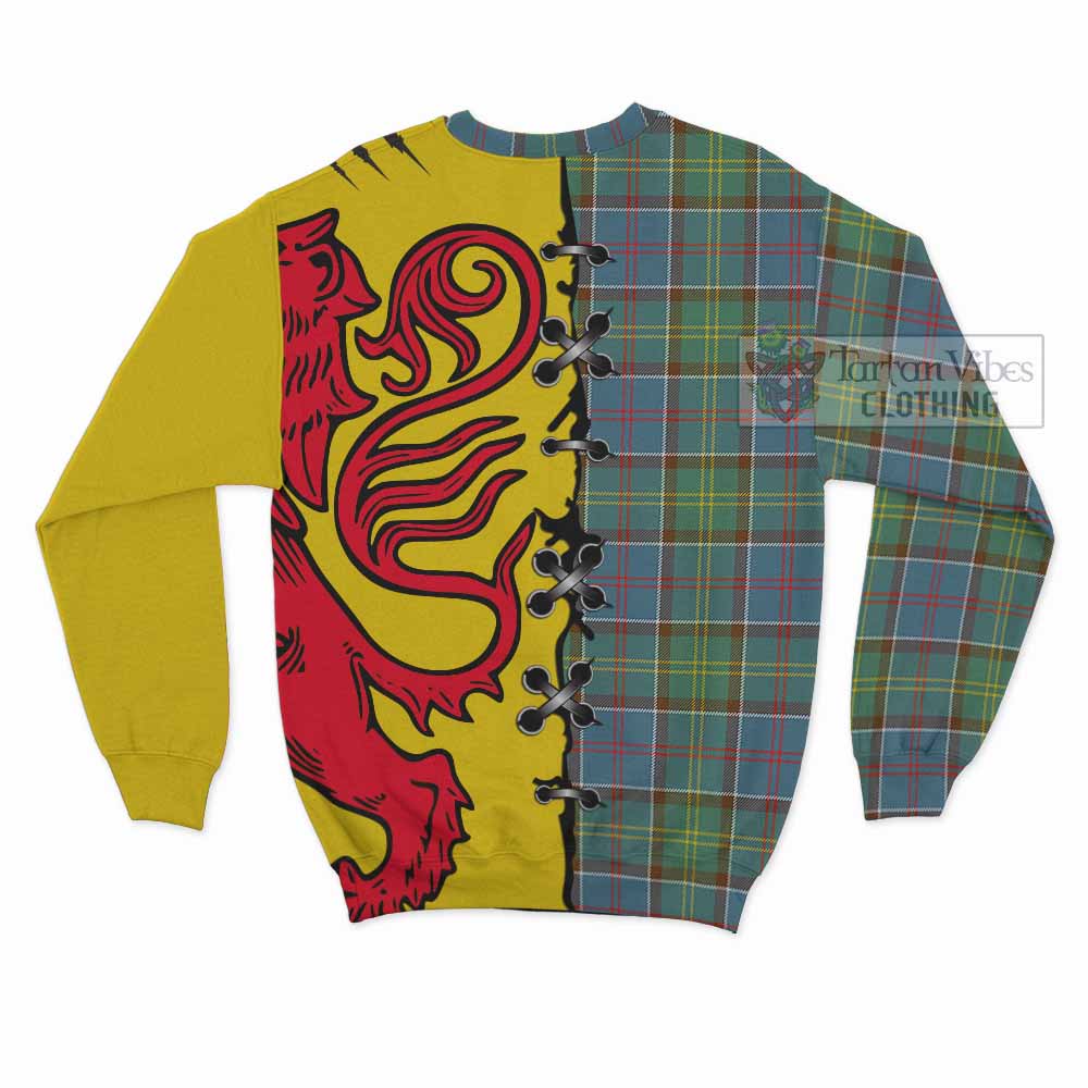 Colville Tartan Family Crest Sweatshirt Lion Rampant Honor - Tartan Vibes Clothing
