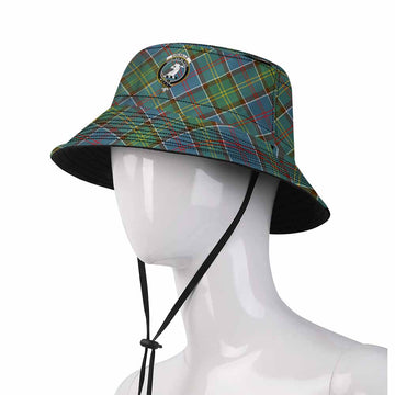 Colville Tartan Fishing Hat with Family Crest