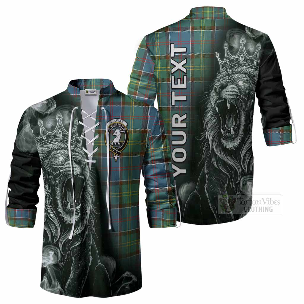 Colville Tartan Ghillie Shirt Roaring Lion Heritage