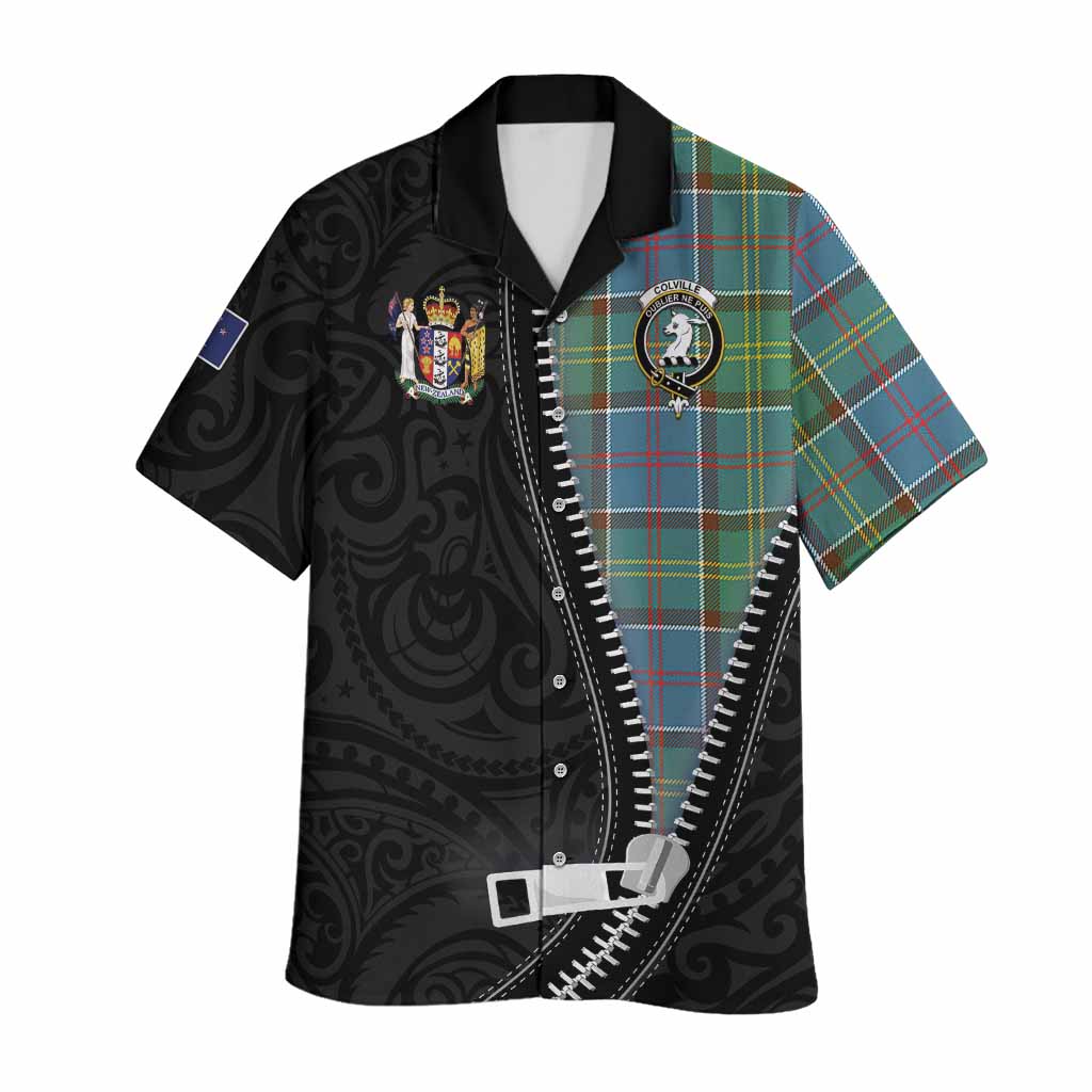 Colville Tartan Hawaiian Shirt New Zealand Pattern Unique Zipper Stylized