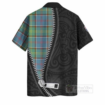 Colville Tartan Hawaiian Shirt New Zealand Pattern Unique Zipper Stylized