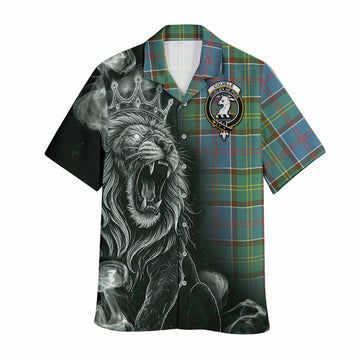 Colville Tartan Hawaiian Shirt Roaring Lion Heritage