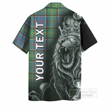 Colville Tartan Hawaiian Shirt Roaring Lion Heritage