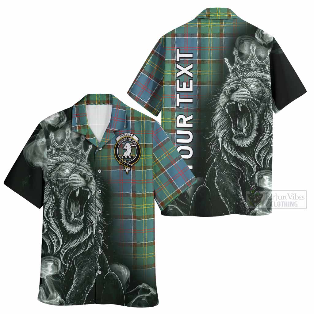 Colville Tartan Hawaiian Shirt Roaring Lion Heritage
