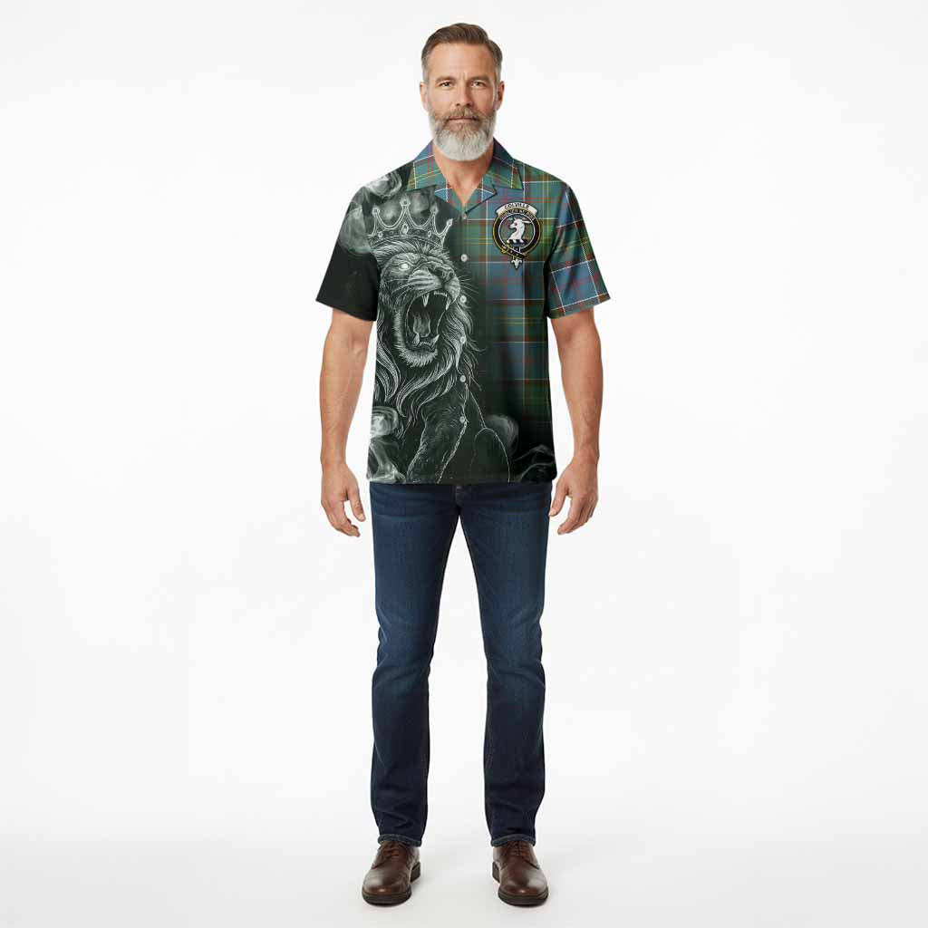 Colville Tartan Hawaiian Shirt Roaring Lion Heritage