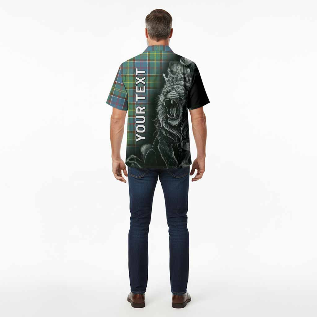 Colville Tartan Hawaiian Shirt Roaring Lion Heritage