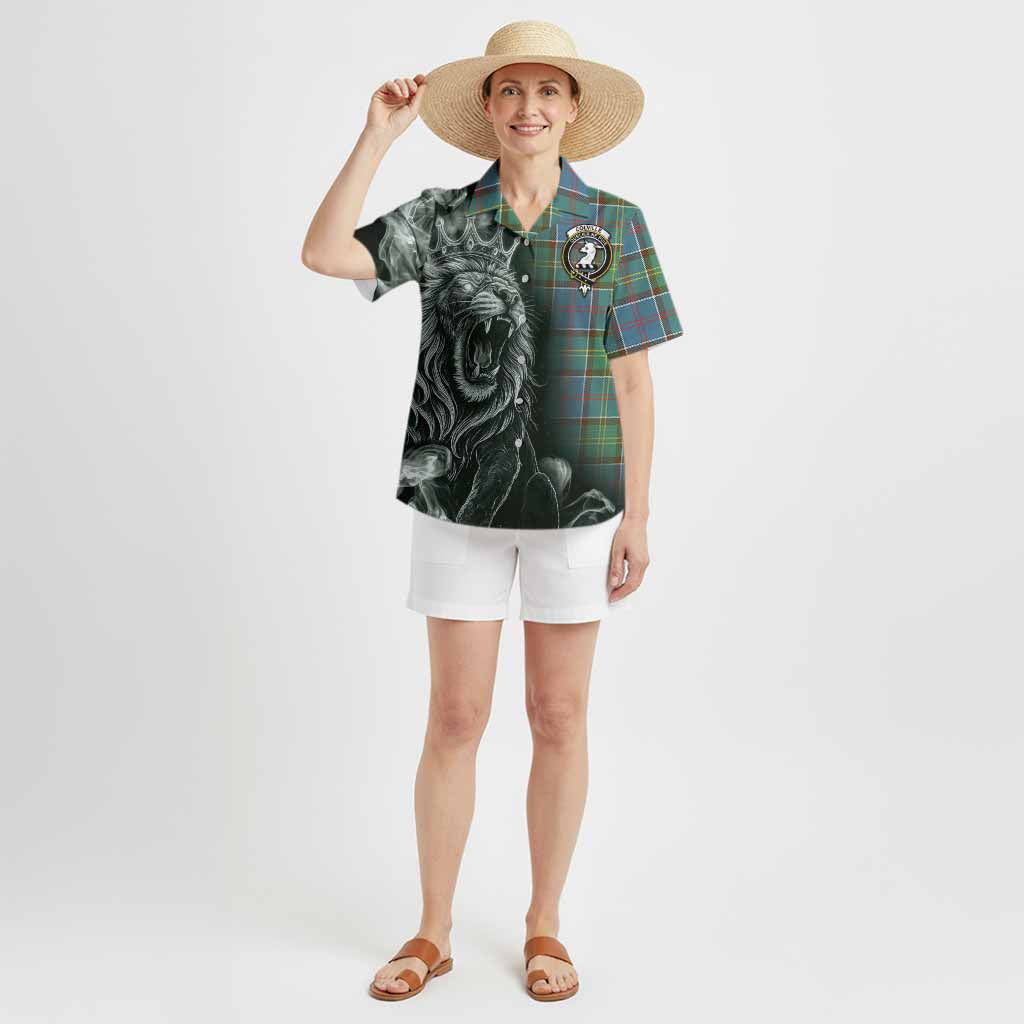 Colville Tartan Hawaiian Shirt Roaring Lion Heritage