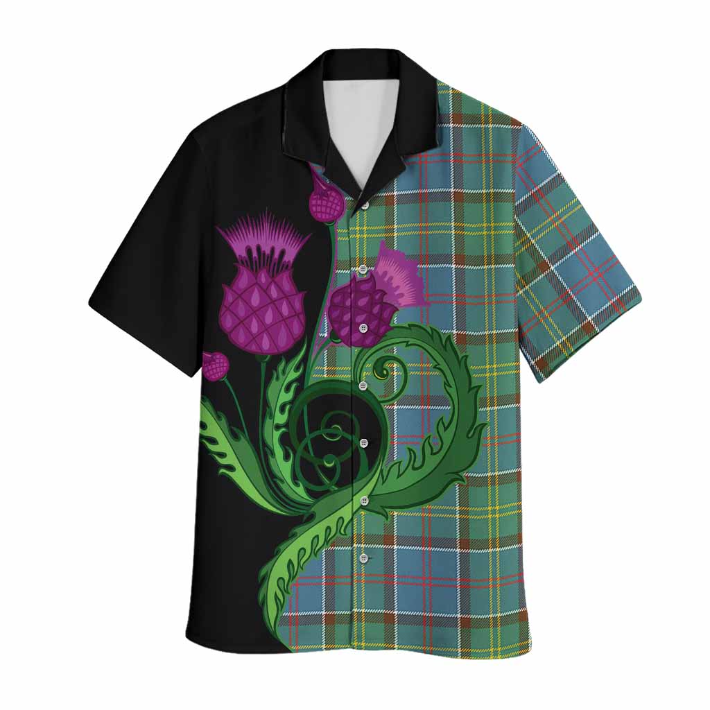 Colville Tartan Hawaiian Shirt Traditional Scottish Thistle