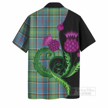 Colville Tartan Hawaiian Shirt Traditional Scottish Thistle