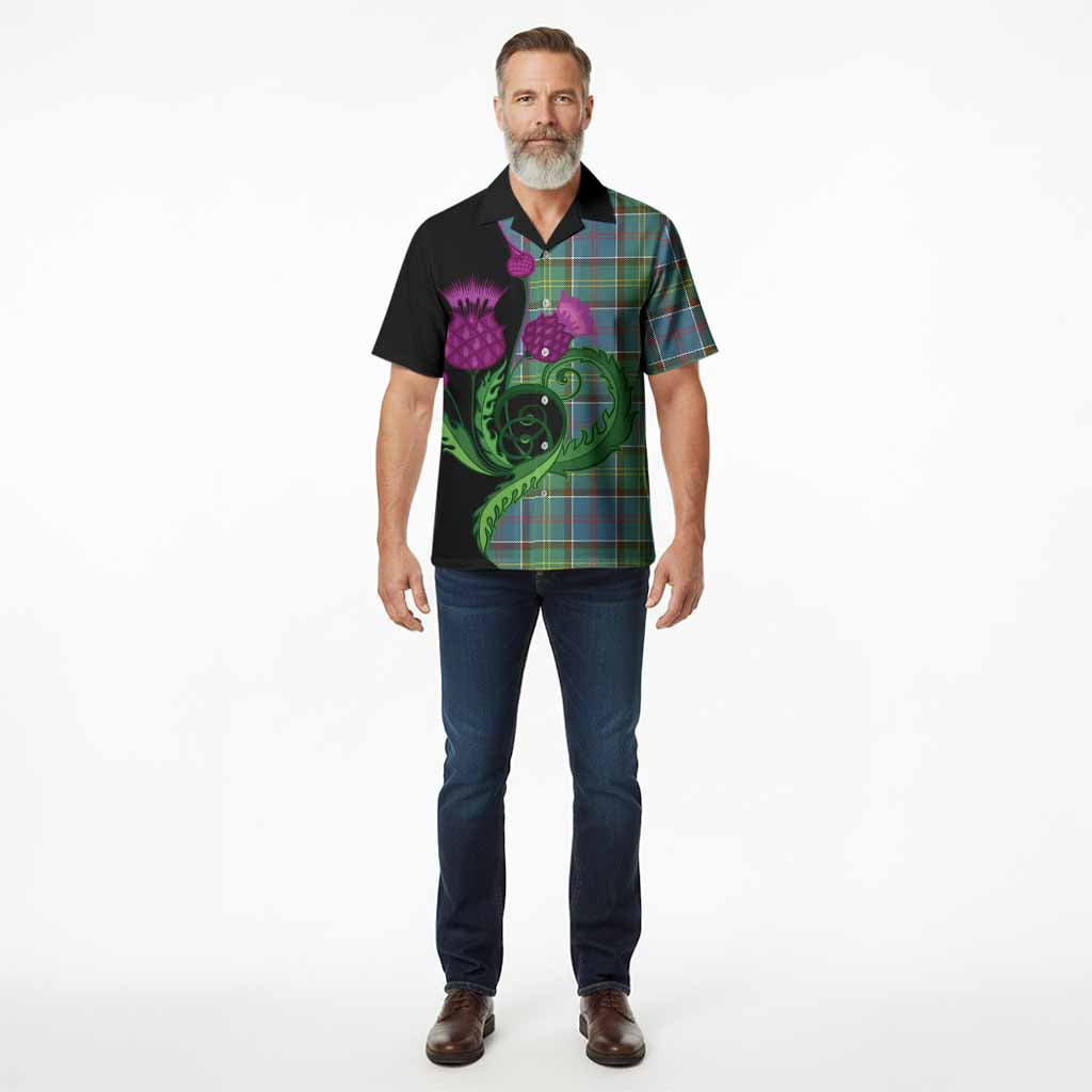 Colville Tartan Hawaiian Shirt Traditional Scottish Thistle
