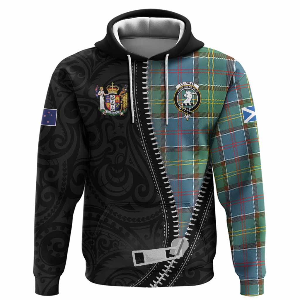 Colville Tartan Hoodie New Zealand Pattern Unique Zipper Stylized