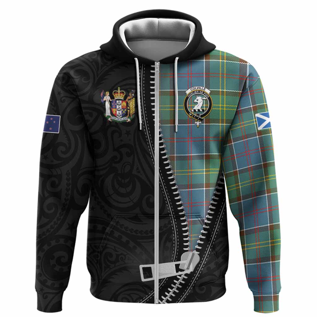 Colville Tartan Hoodie New Zealand Pattern Unique Zipper Stylized