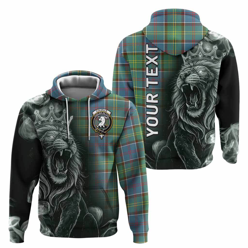 Colville Tartan Hoodie Roaring Lion Heritage
