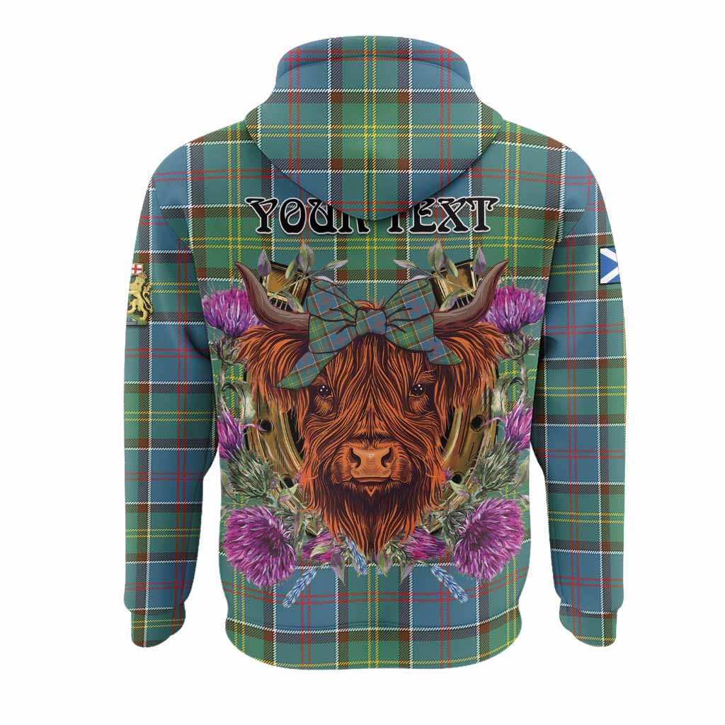 Colville Tartan Hoodie Scottish Thistle Heilan Coo