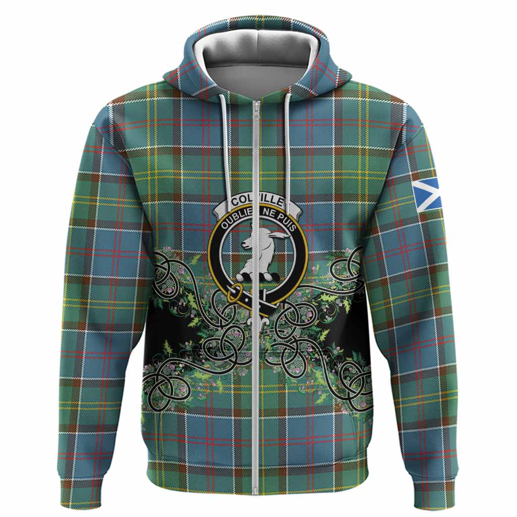 Colville Tartan Hoodie Thistle Scottish Spirit