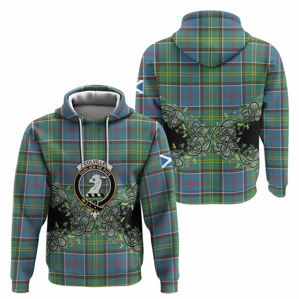 Colville Tartan Hoodie Thistle Scottish Spirit