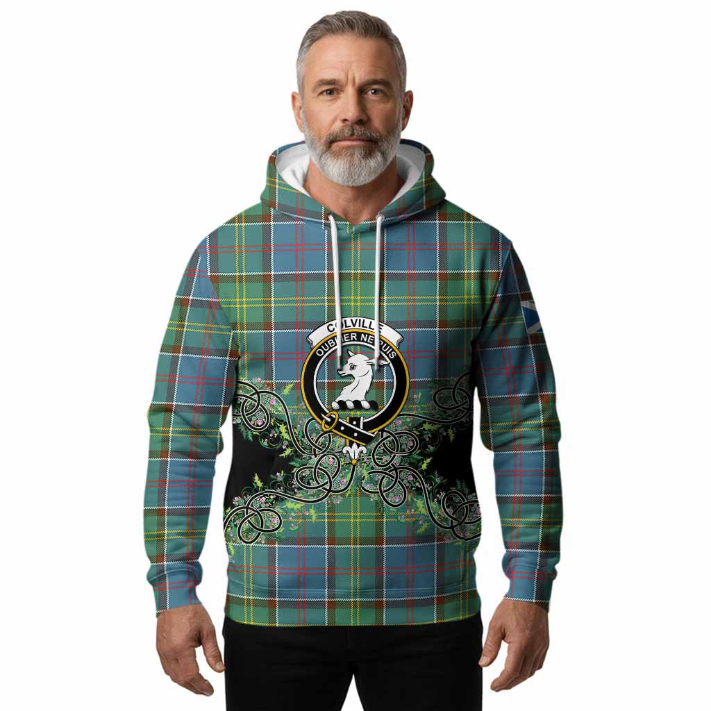 Colville Tartan Hoodie Thistle Scottish Spirit