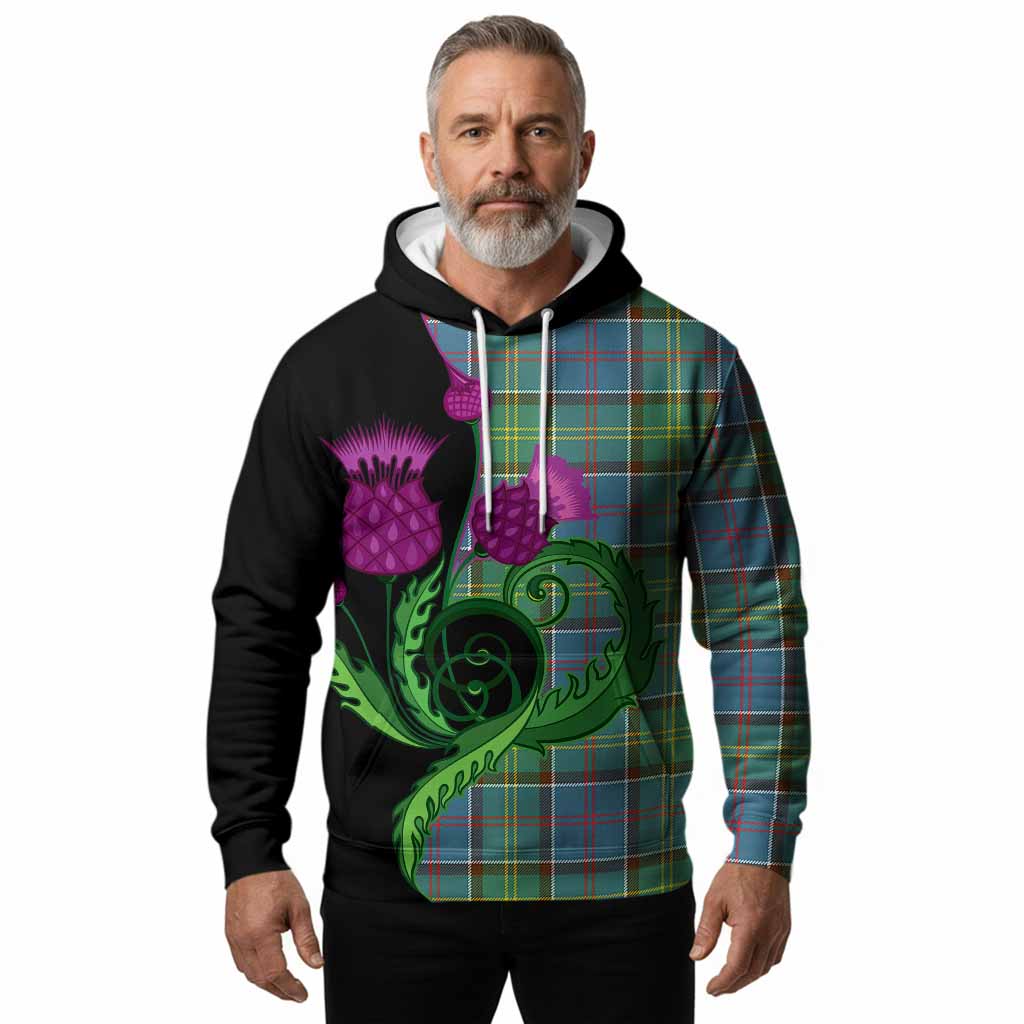 Colville Tartan Hoodie Traditional Scottish Thistle