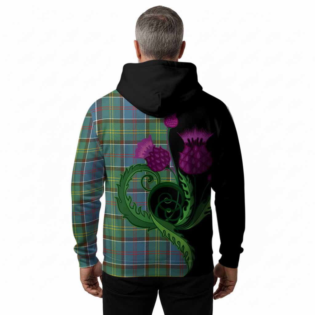 Colville Tartan Hoodie Traditional Scottish Thistle