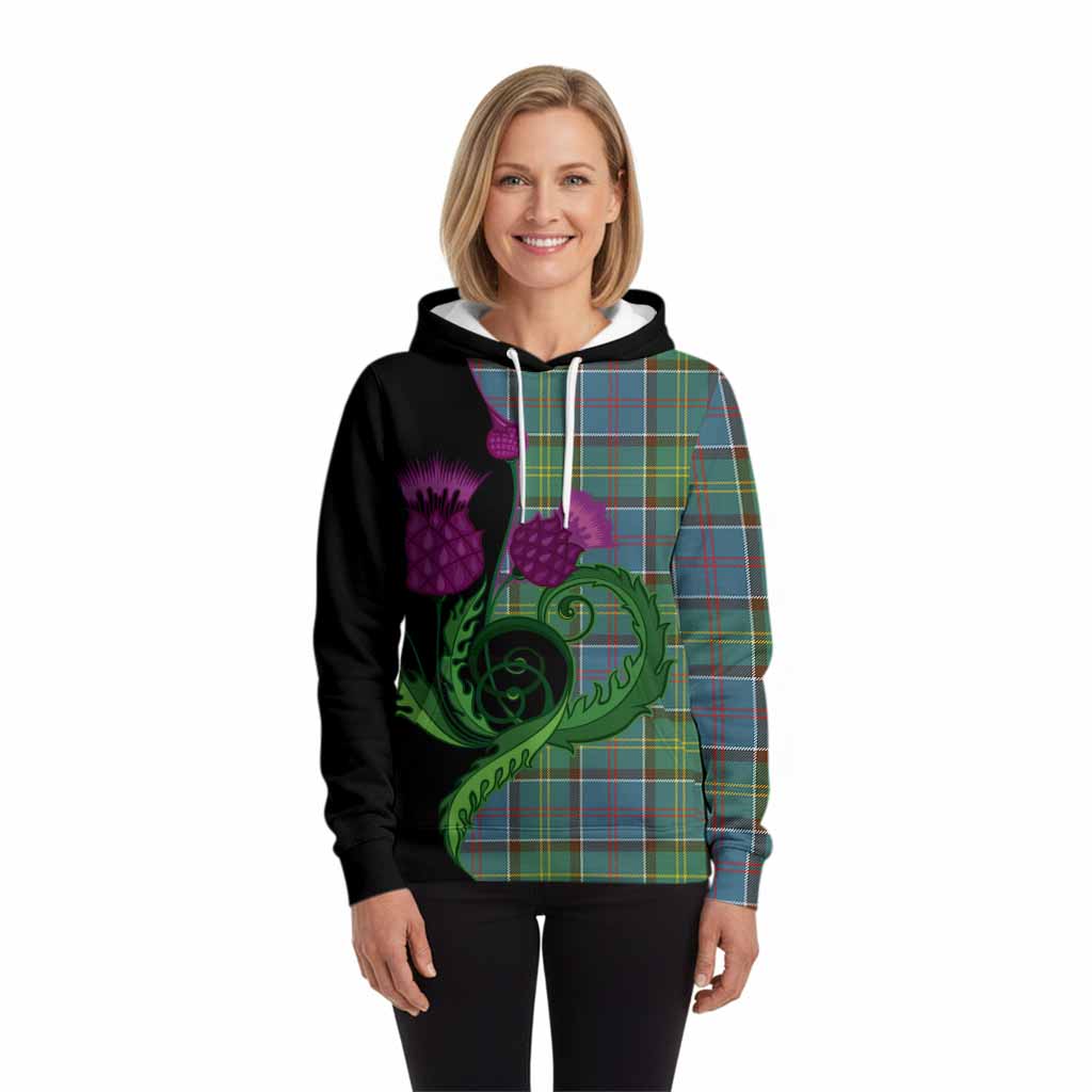 Colville Tartan Hoodie Traditional Scottish Thistle