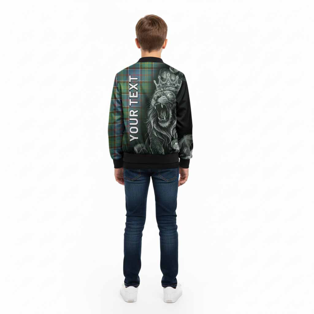 Colville Tartan Kid Bomber Jacket Roaring Lion Heritage
