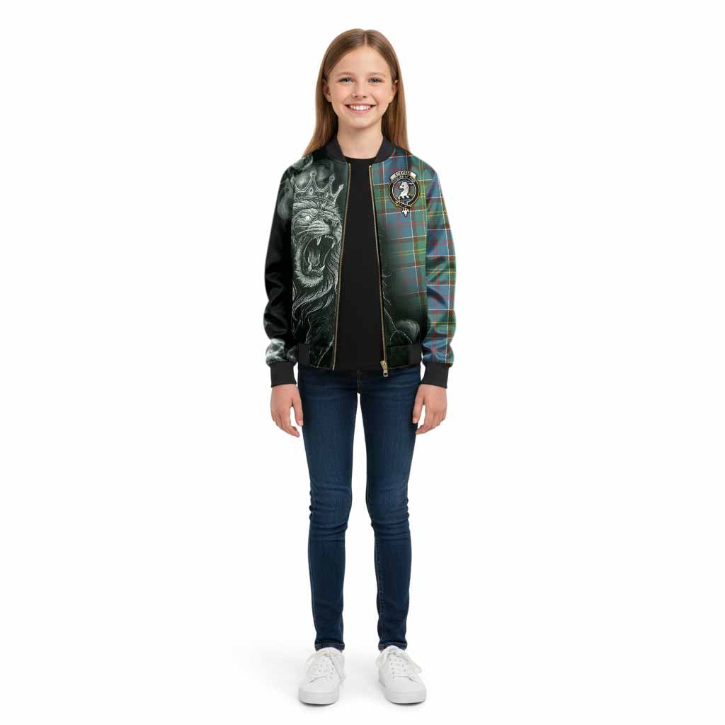Colville Tartan Kid Bomber Jacket Roaring Lion Heritage