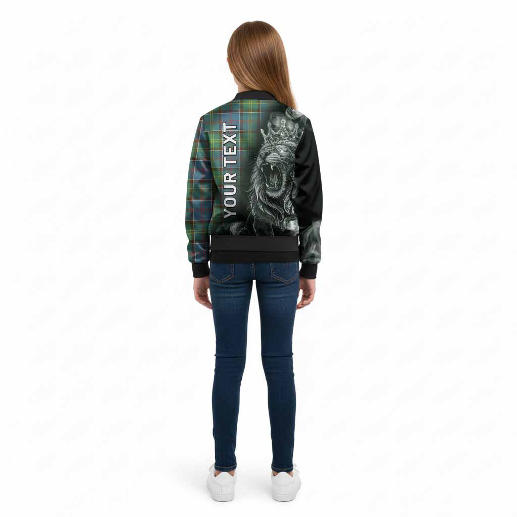 Colville Tartan Kid Bomber Jacket Roaring Lion Heritage