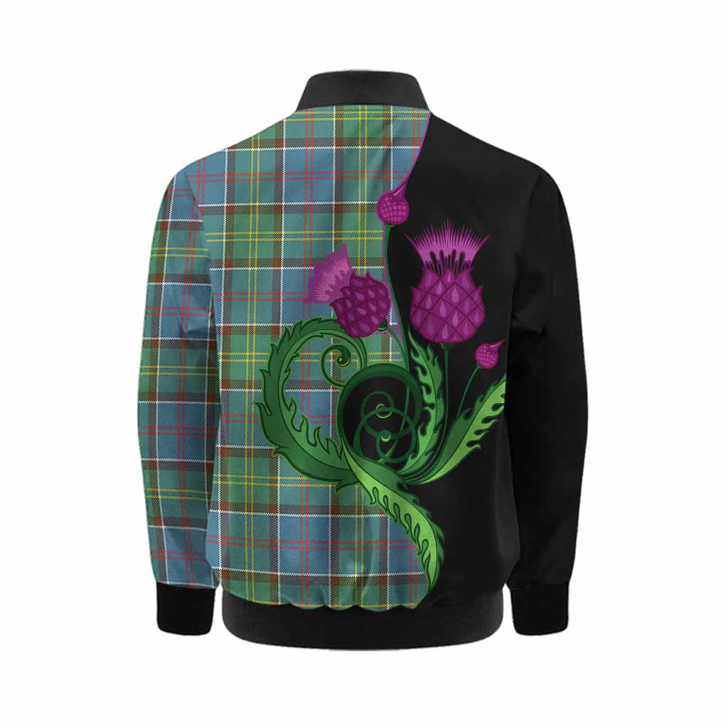 Colville Tartan Kid Bomber Jacket Traditional Scottish Thistle