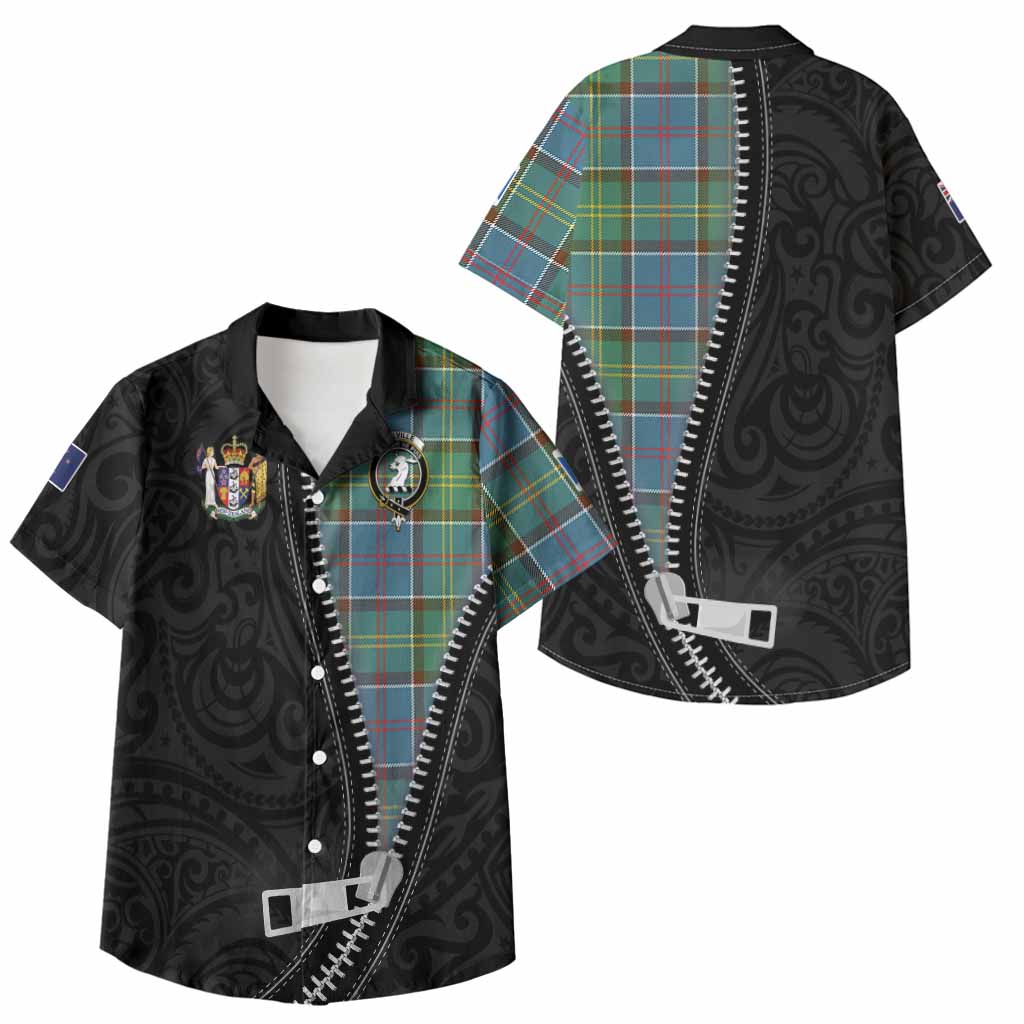 Colville Tartan Kid Hawaiian Shirt New Zealand Pattern Unique Zipper Stylized