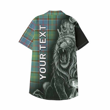 Colville Tartan Kid Hawaiian Shirt Roaring Lion Heritage