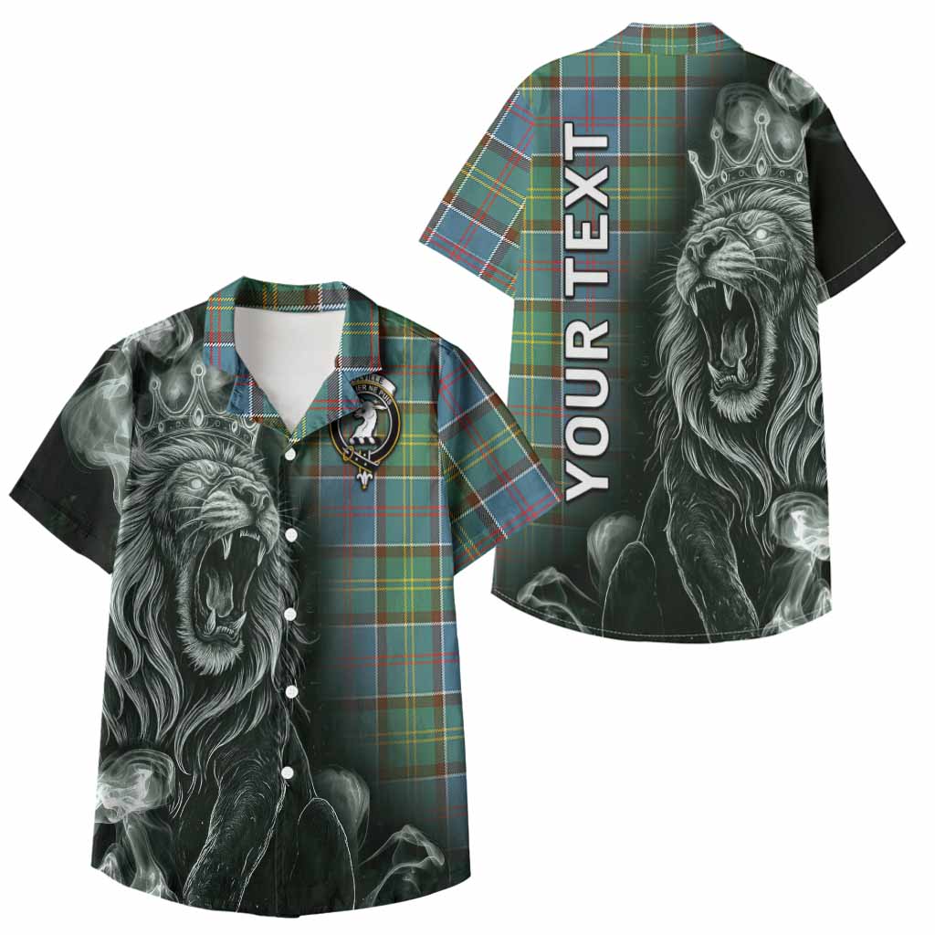 Colville Tartan Kid Hawaiian Shirt Roaring Lion Heritage
