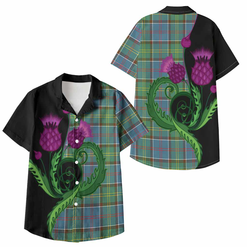 Colville Tartan Kid Hawaiian Shirt Traditional Scottish Thistle