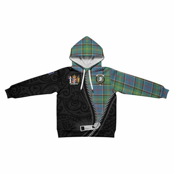 Colville Tartan Kid Hoodie New Zealand Pattern Unique Zipper Stylized