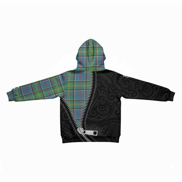 Colville Tartan Kid Hoodie New Zealand Pattern Unique Zipper Stylized