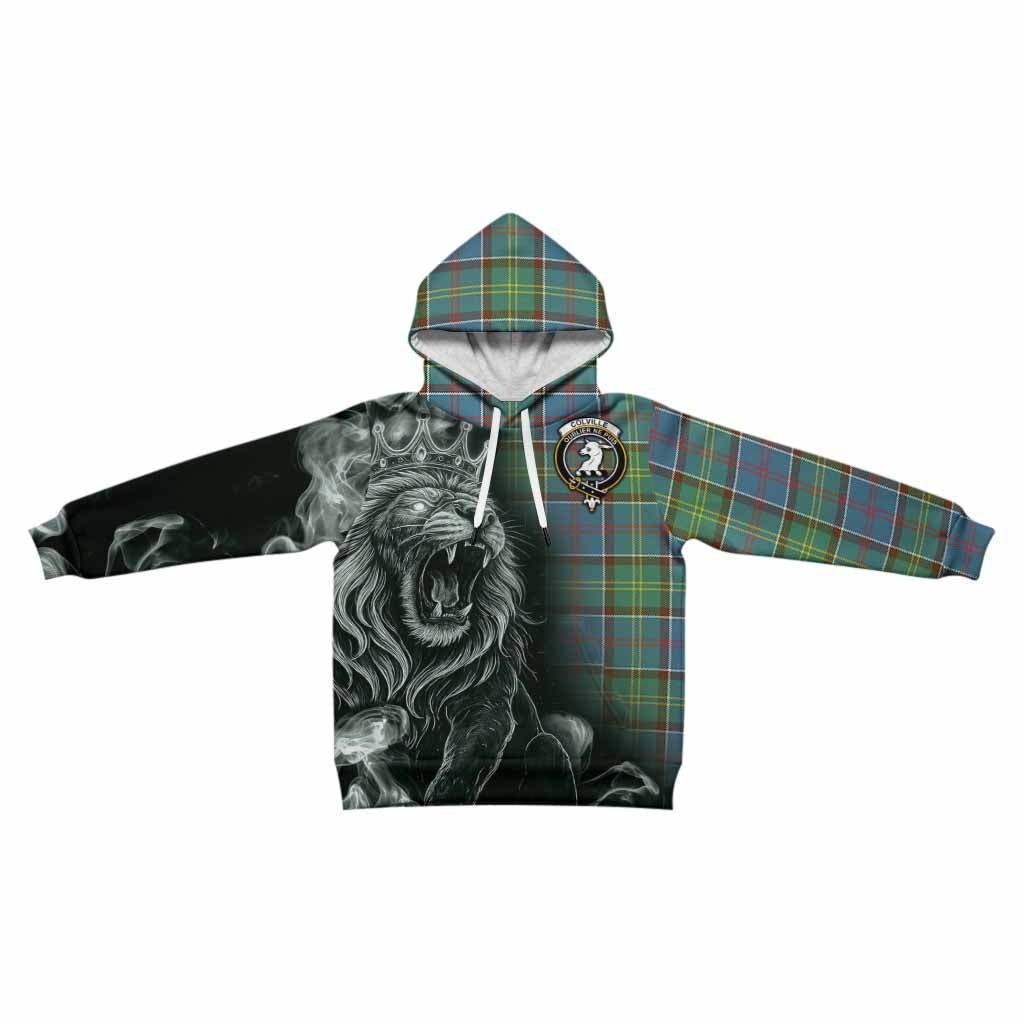 Colville Tartan Kid Hoodie Roaring Lion Heritage