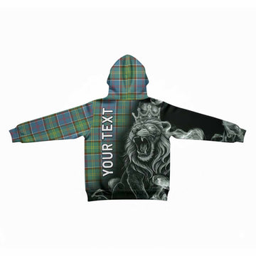 Colville Tartan Kid Hoodie Roaring Lion Heritage