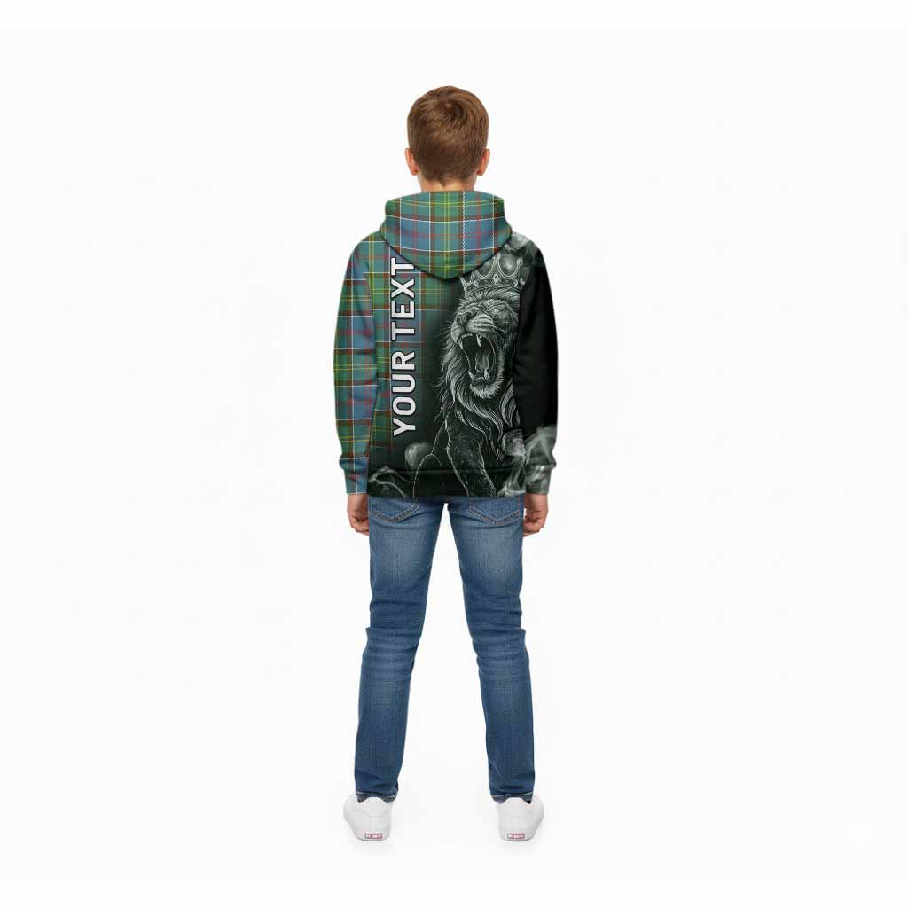 Colville Tartan Kid Hoodie Roaring Lion Heritage